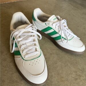 White and Green Striped Sneakers adidas